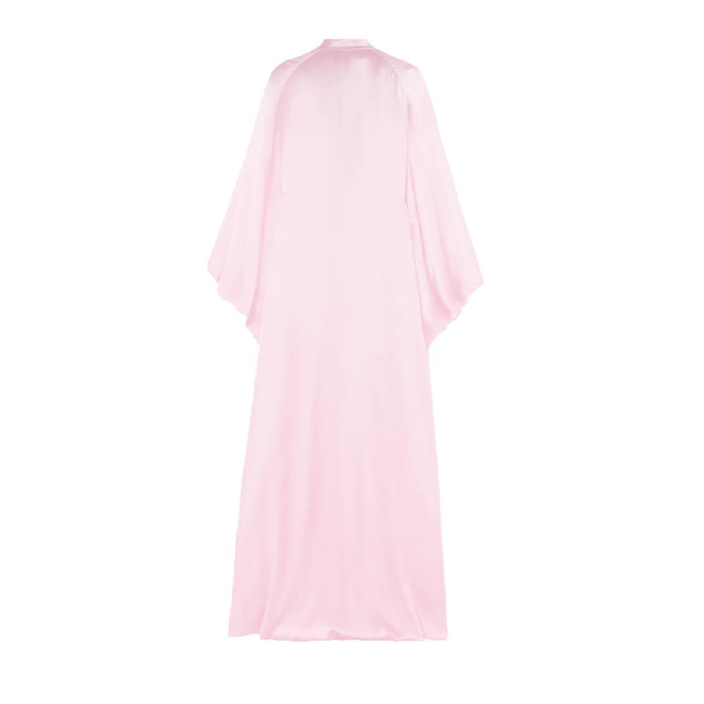 Semsem Kaftan Shirt Dress With Crystal Buttons - Misty Rose