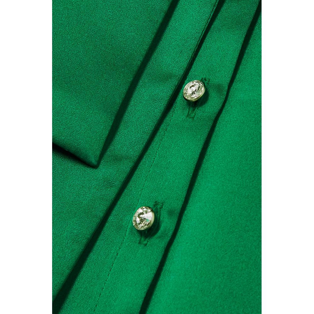 Semsem Belted Button-Embellished Silk Kaftan