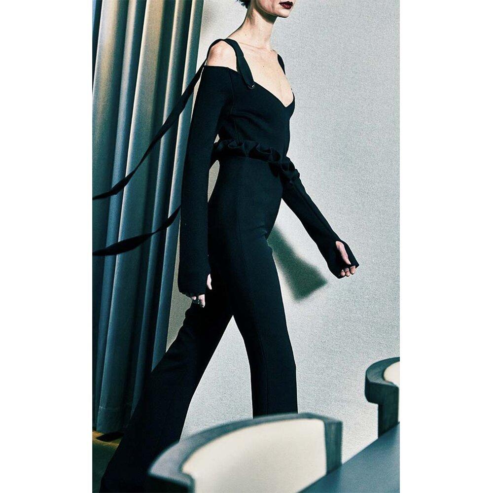 Semsem Camille Ruffle Pant - Black