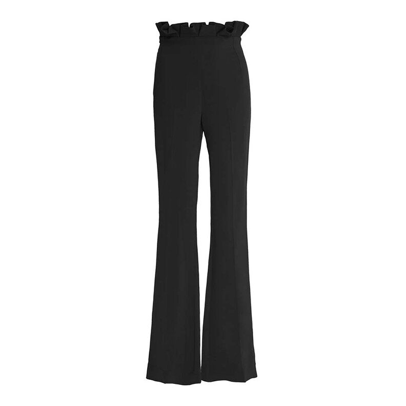 Semsem Camille Ruffle Pant - Black