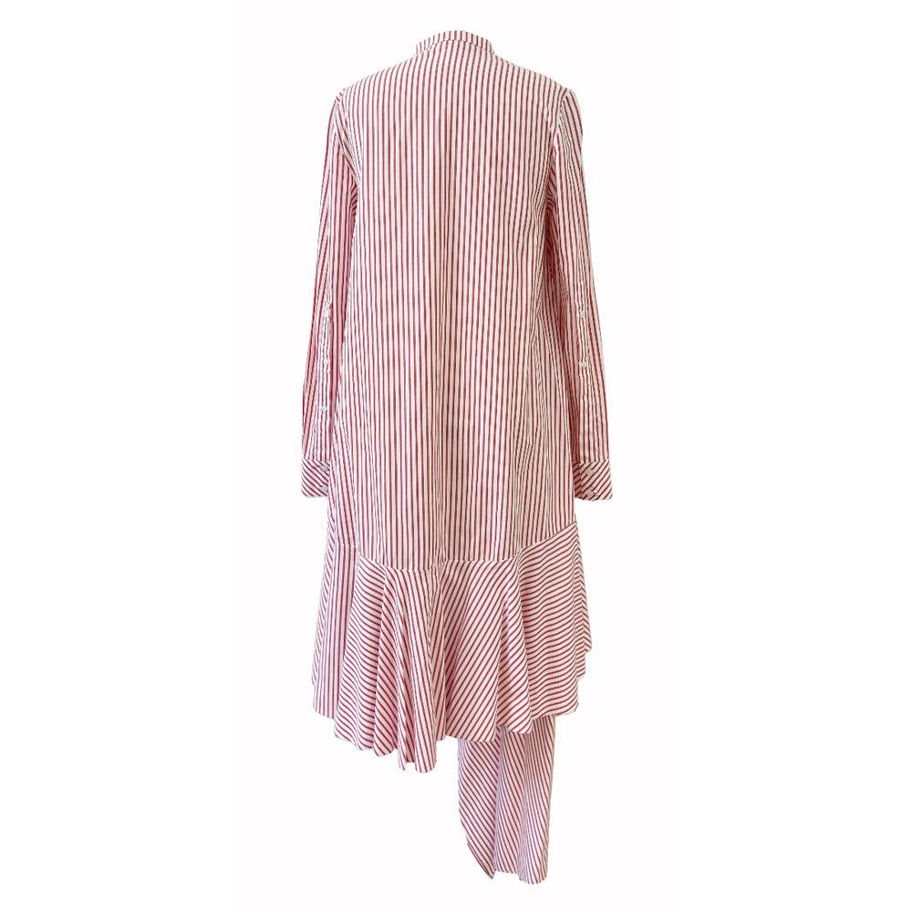 Semsem Cotton Poplin Asymmetrical Midi Dress