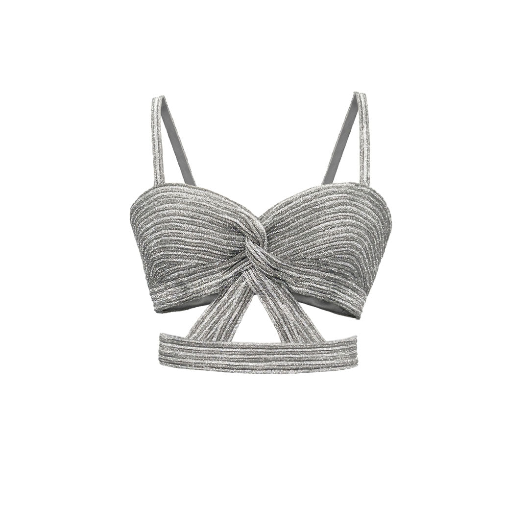 semsem Crystal Cord Embellished Top