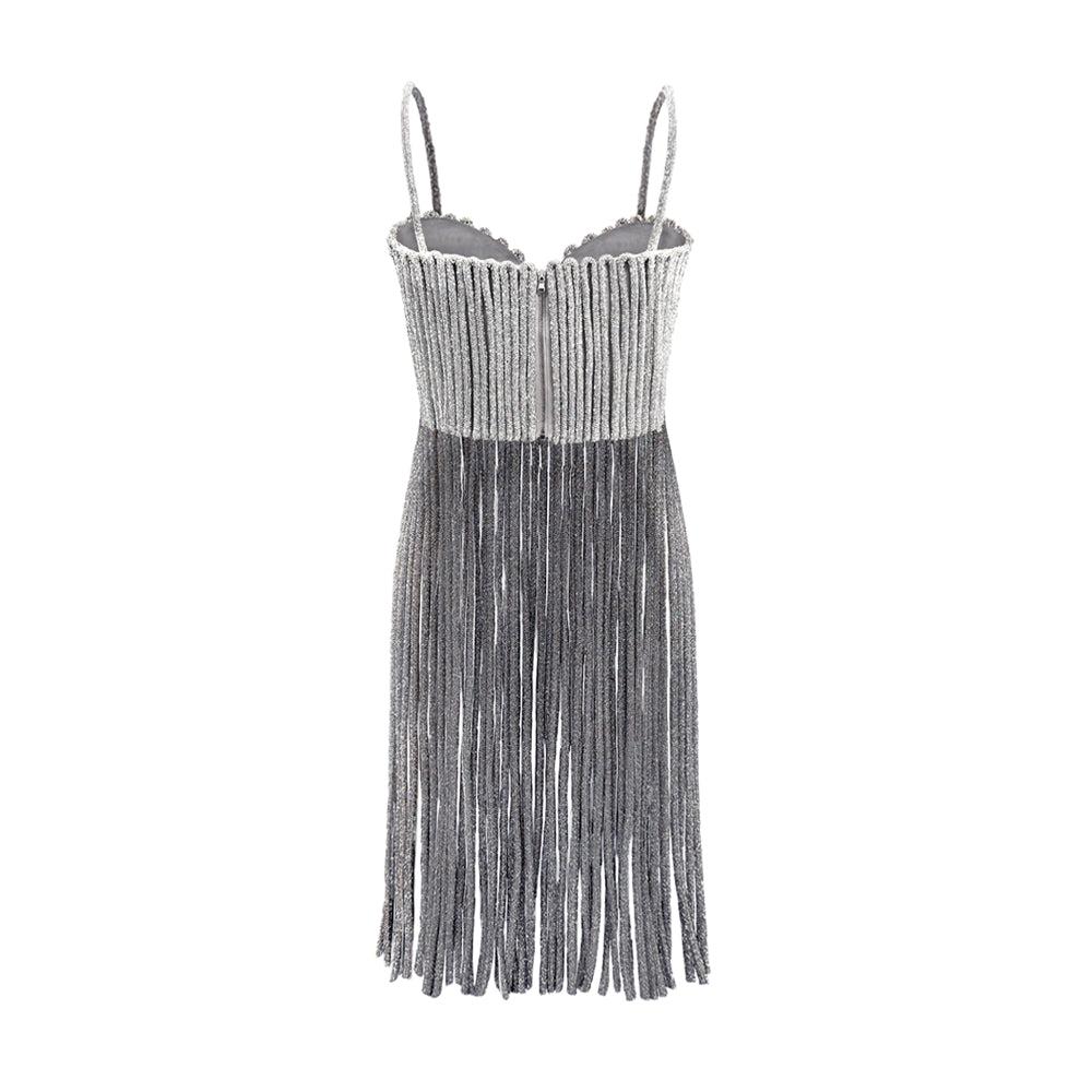Semsem Crystal Cord Fringe Top