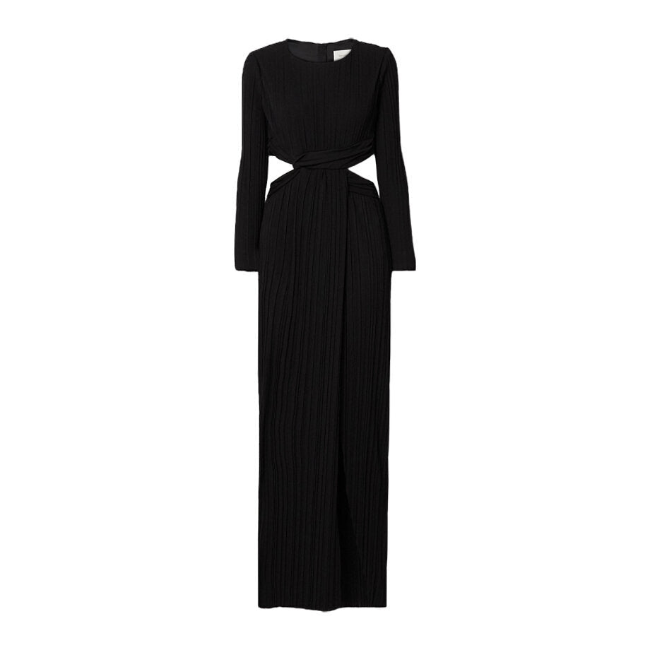 semsem Cutout Pleated Jersey Gown