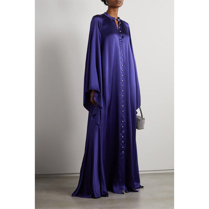 Semsem Embellished Silk-satin Kaftan