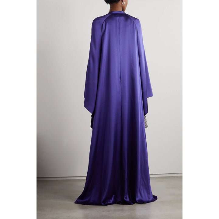 Semsem Embellished Silk-satin Kaftan