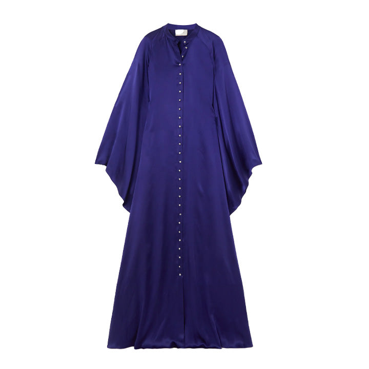 semsem Embellished silk-satin kaftan