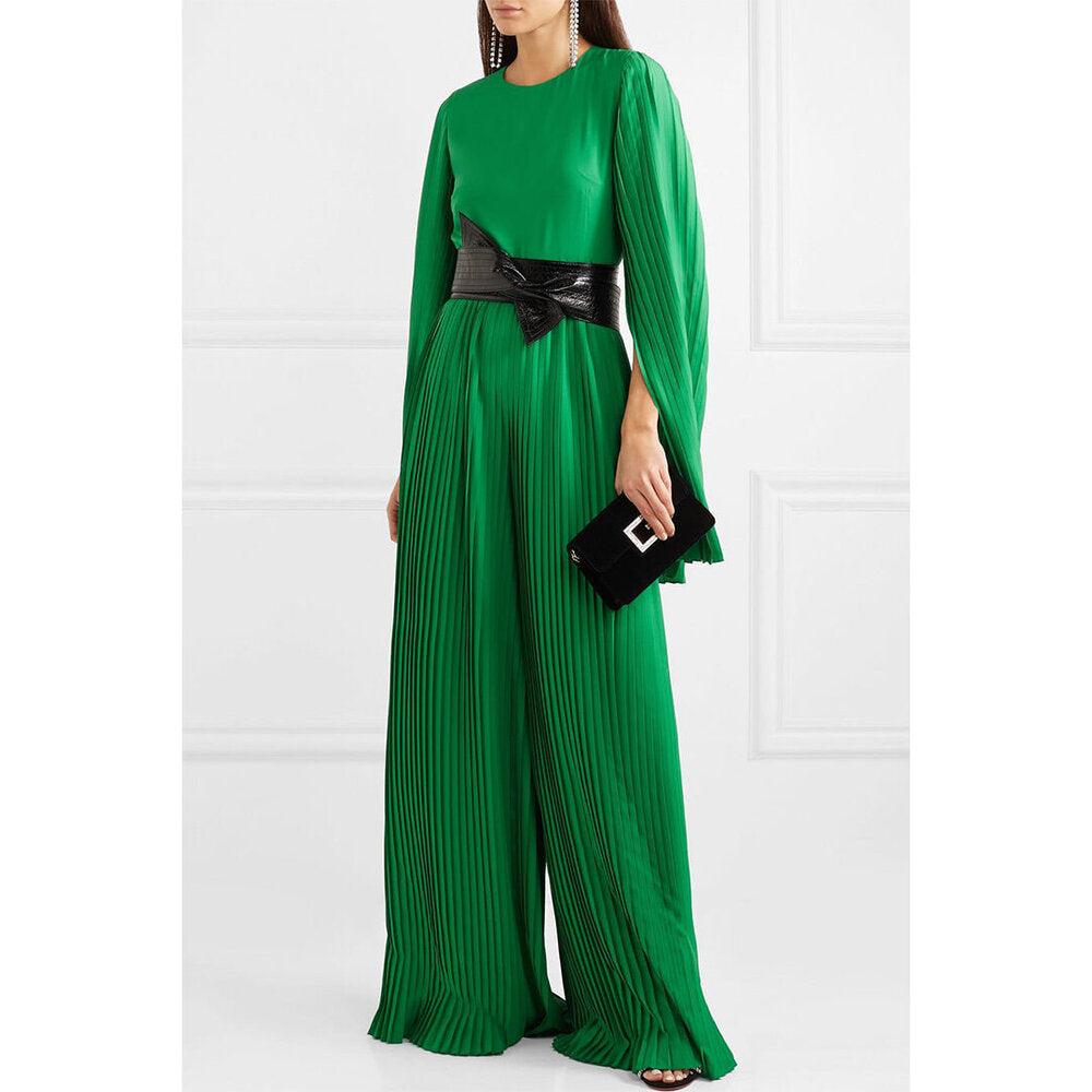 Semsem Emerald Pleated Jumpsuit