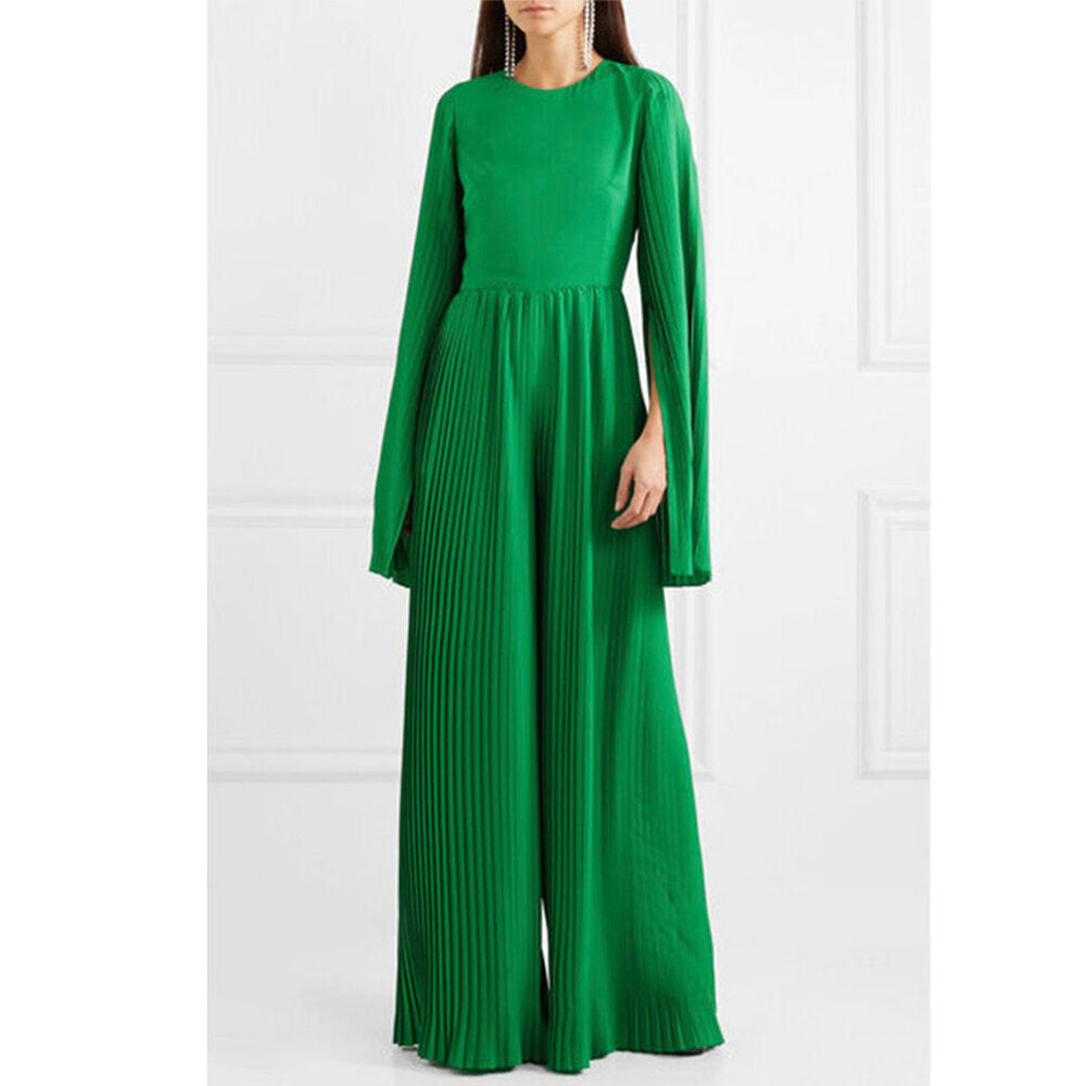 Semsem Emerald Pleated Jumpsuit