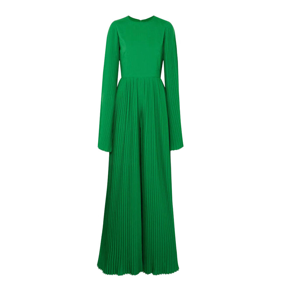 semsem Emerald Pleated Jumpsuit