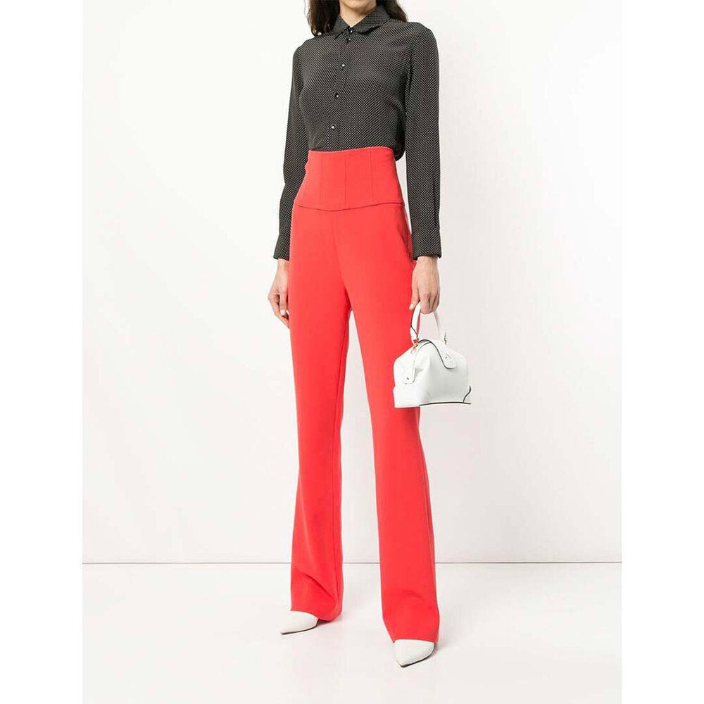 Semsem Gigi Crepe Corset Pant - Red