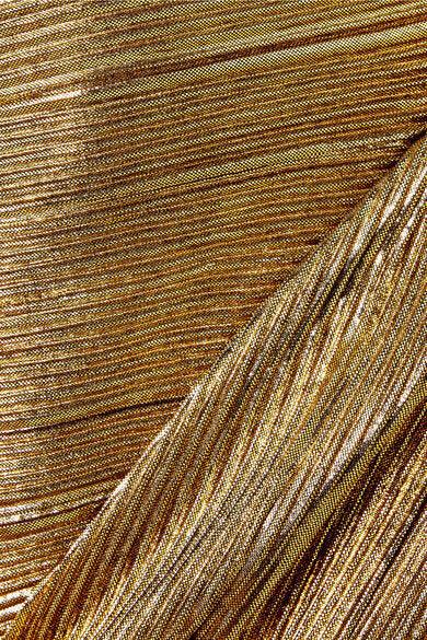 Semsem Gold Plissé Top