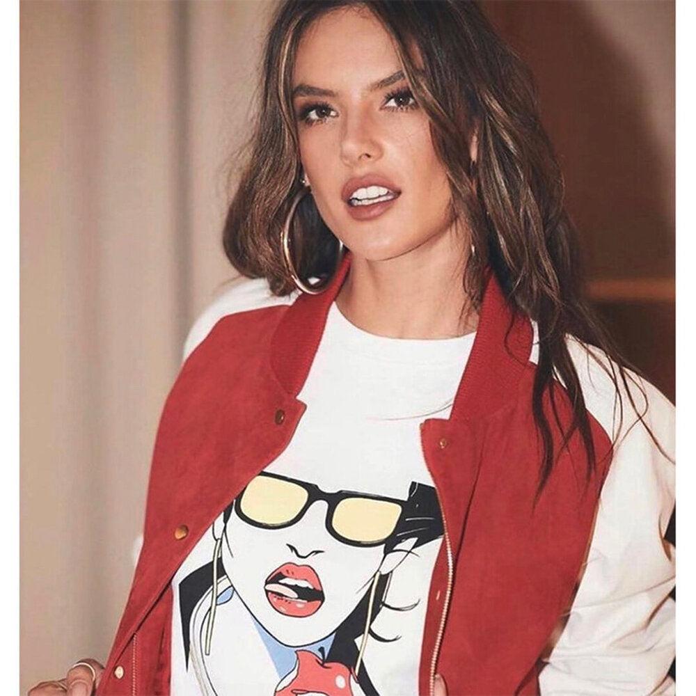 Semsem Hanna Bomber Jacket - Red