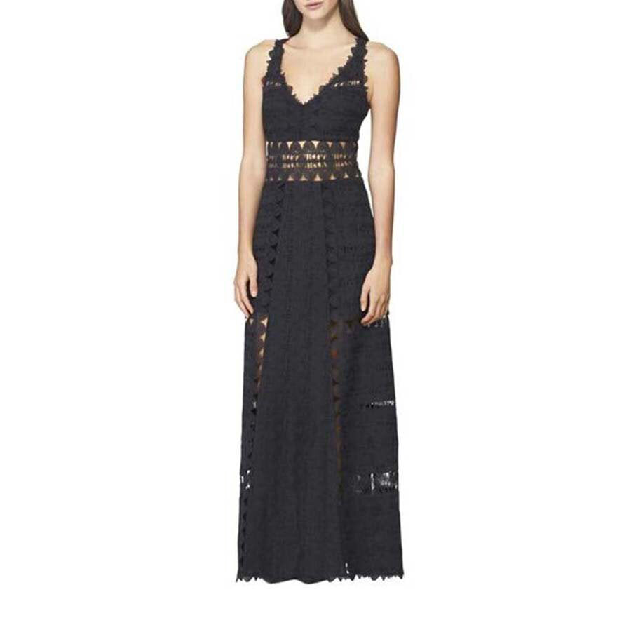 semsem Lotus Long Dress - Black