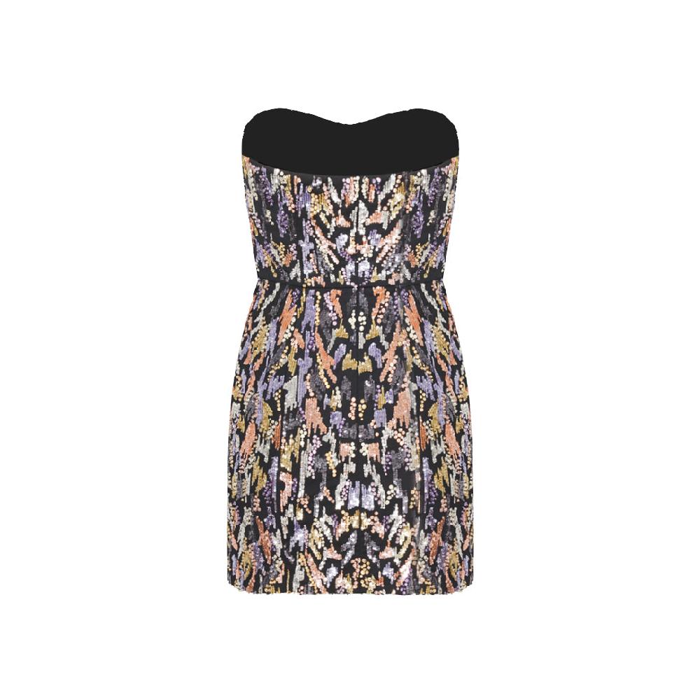 Semsem Multicolor Sequin & Crystal Mini Dress