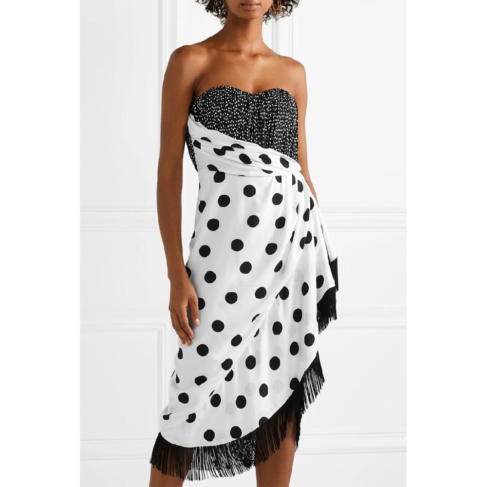 Semsem Polka Dot-Fringe Dress