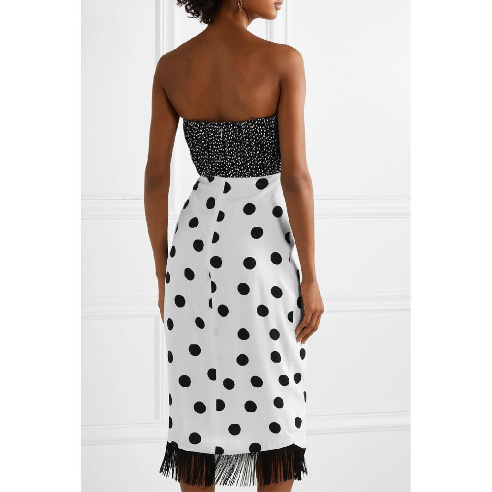 Semsem Polka Dot-Fringe Dress