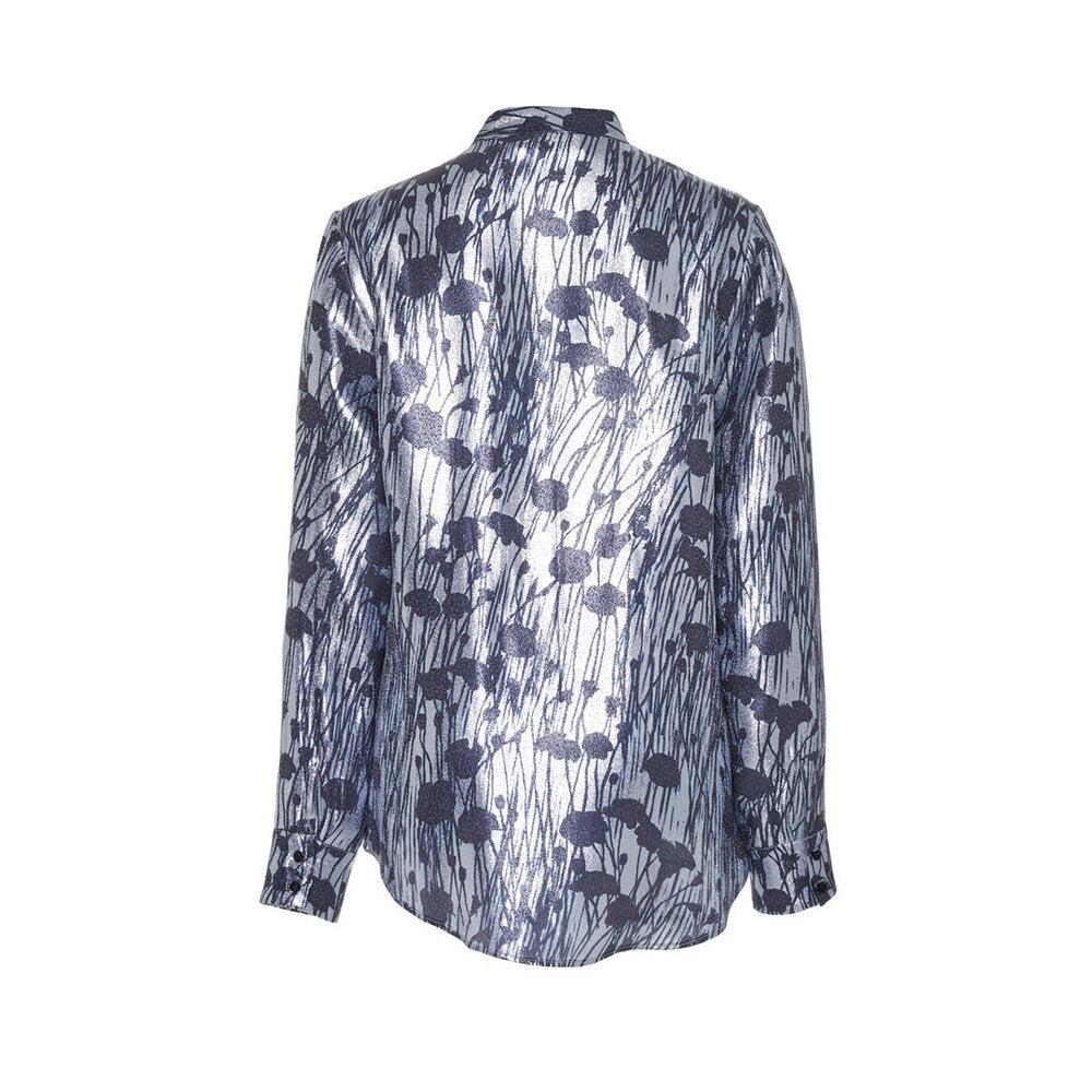 Semsem Printed Lamé Blouse