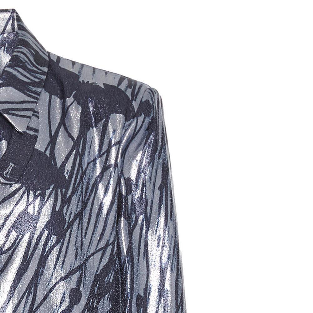 Semsem Printed Lamé Coat