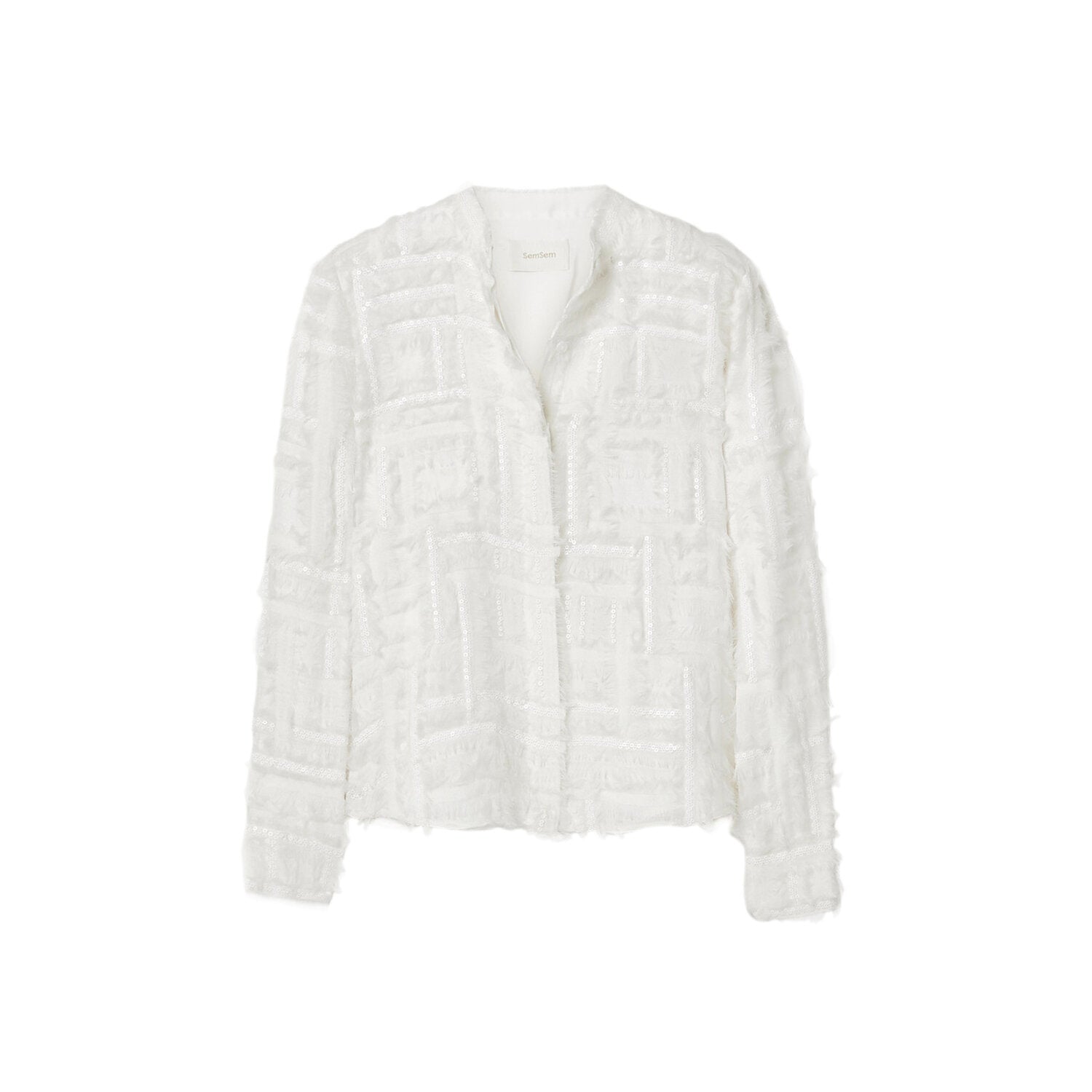 semsem Silk Chiffon Embellished Top