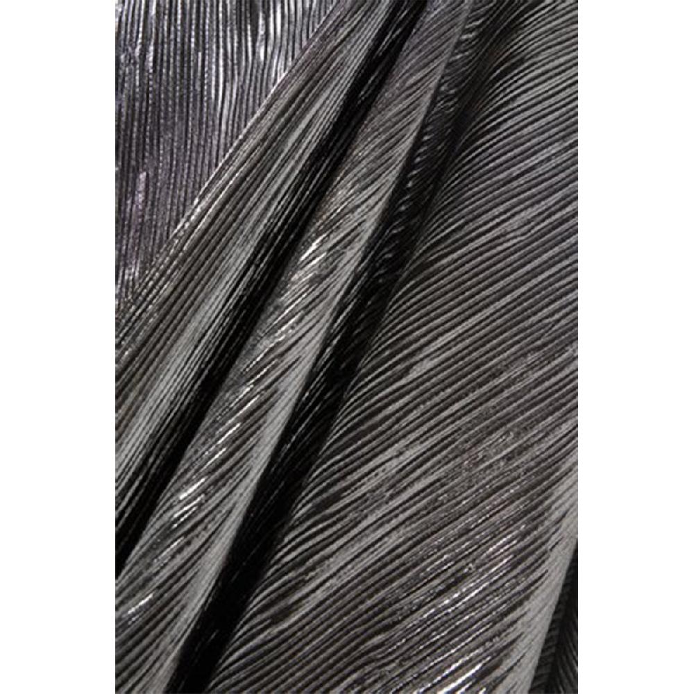 Semsem Silver Metallic Maxi Dress