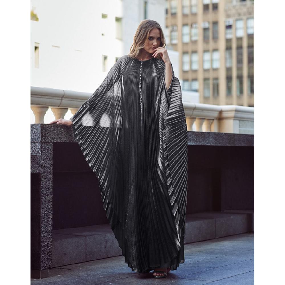 Semsem Swarovski Crystal-Embellished Plissé-Lamé Gown