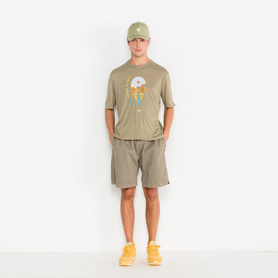 Serge Blanco Bermuda Rugby 201 Confort élastiqué Vert Teck