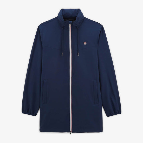 serge blanco Blouson Storm imperméable long bleu denim