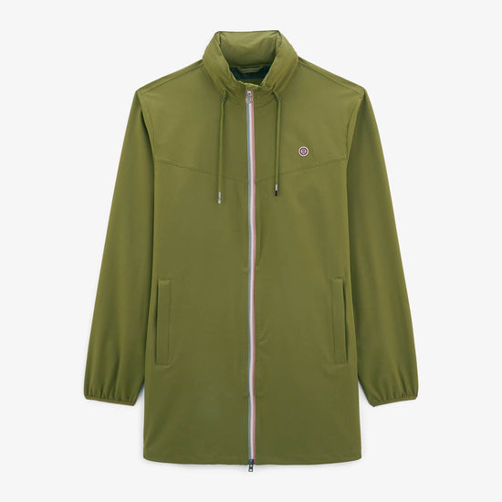 serge blanco Blouson Storm imperméable long vert tilleul