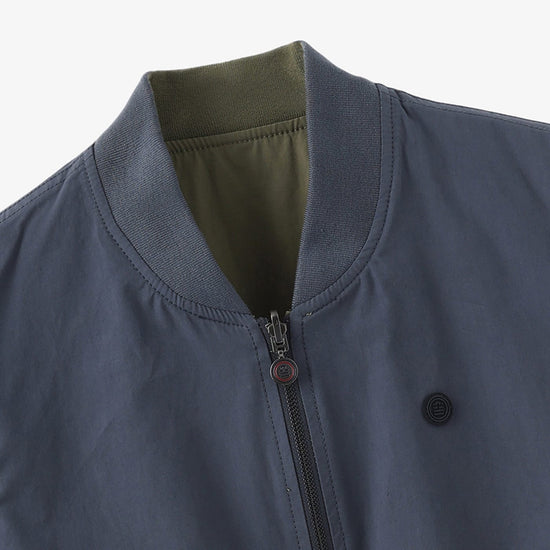 Serge Blanco Bomber Danielo Réversible Bleu Et Militaire