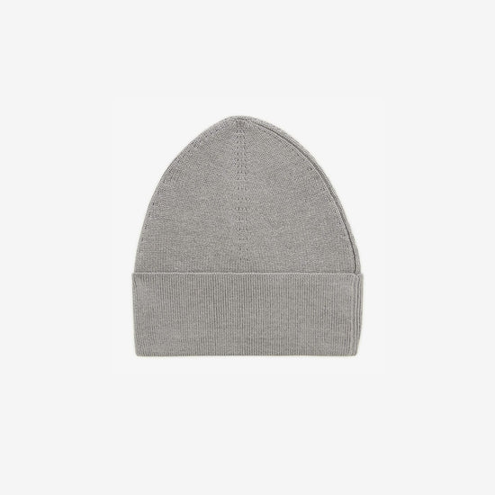 Serge Blanco Bonnet Uni En Coton Et Laine Gris Acier