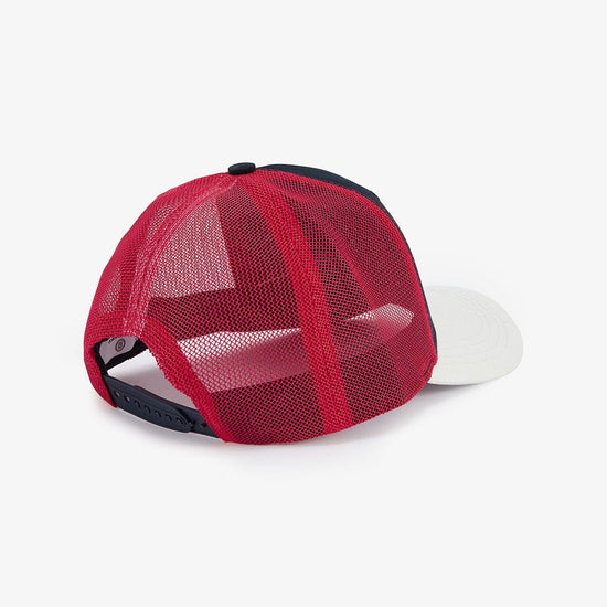 Serge Blanco Casquette Trucker Bicolore Bleu Foncé En Mesh