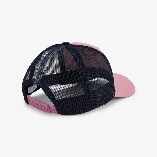 Serge Blanco Casquette Trucker Bicolore En Mesh Rose Nude