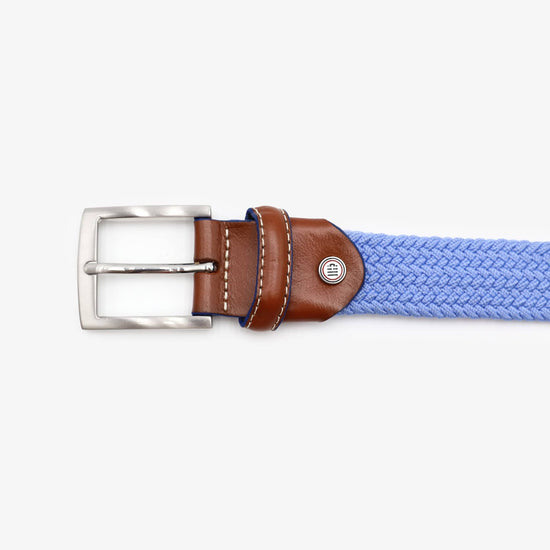 Serge Blanco Ceinture élastiquée Tréssée Réglable Bleu Ciel