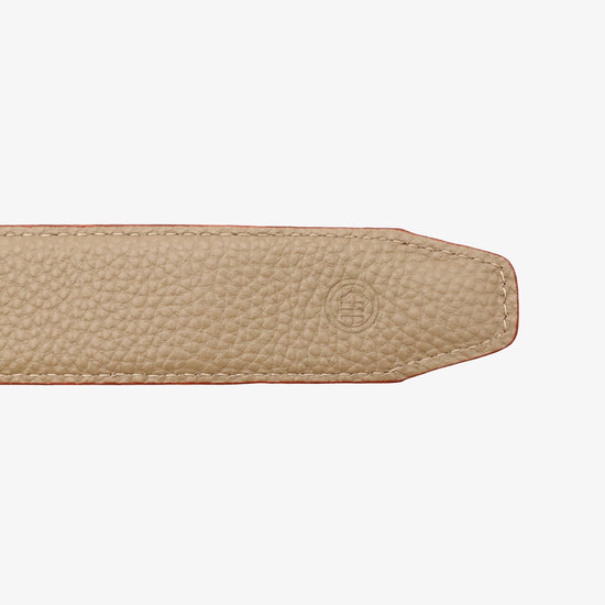 Serge Blanco Ceinture En Cuir Réversible Marron Cognac