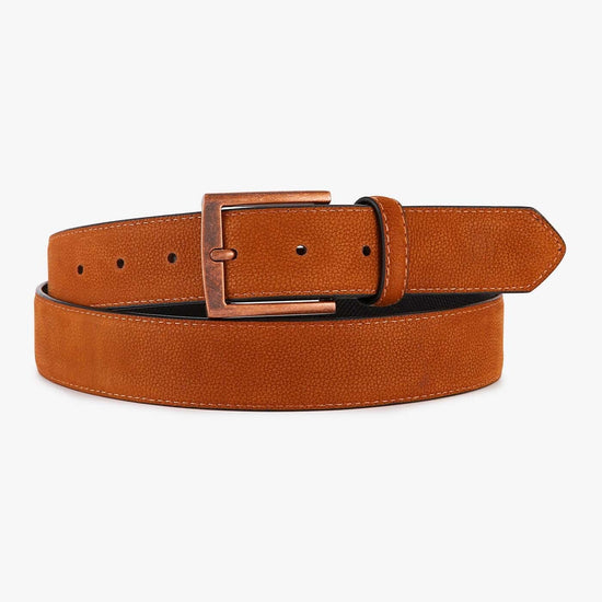 Serge Blanco Ceinture Réversible En Nubuck Avec 2 Boucles