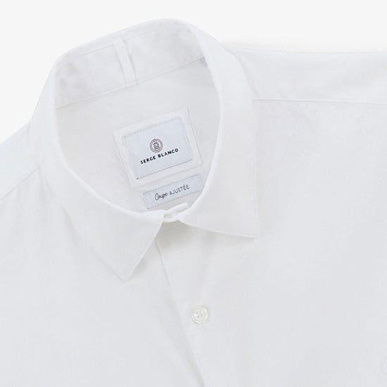Serge Blanco Chemise à Manches Longues Unie Blanche