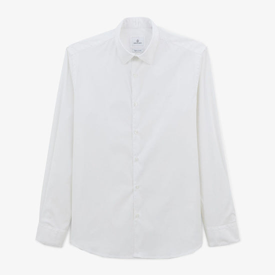 serge blanco Chemise à manches longues unie blanche