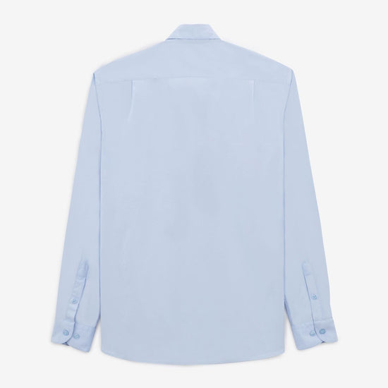 Serge Blanco Chemise à Manches Longues Unie Bleu Ciel