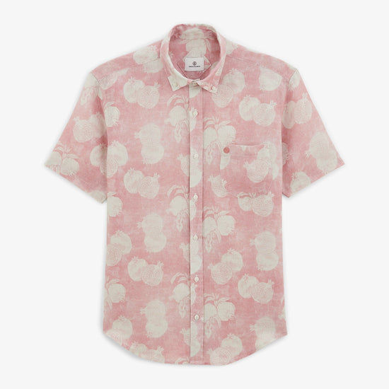 serge blanco Chemise Carl en lin grenades rose skin