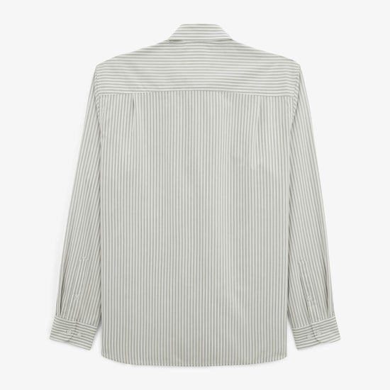 Serge Blanco Chemise Charles à Rayures Bâton Beige Mastic