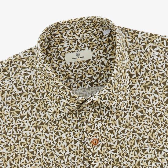 Serge Blanco Chemise Charles Motifs Graphiques Vert Militaire