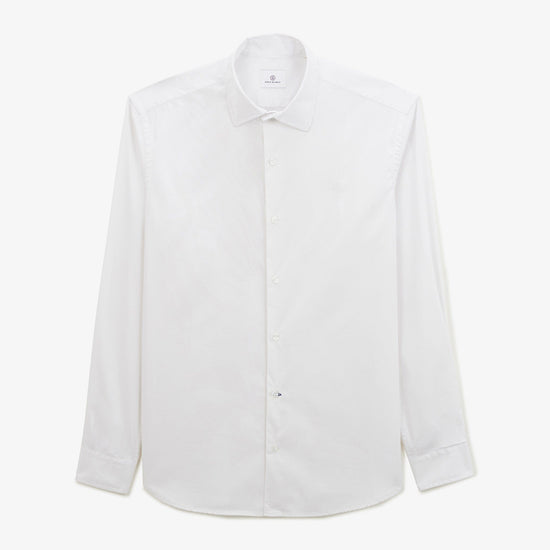 serge blanco Chemise Charles mousseline de coton blanche