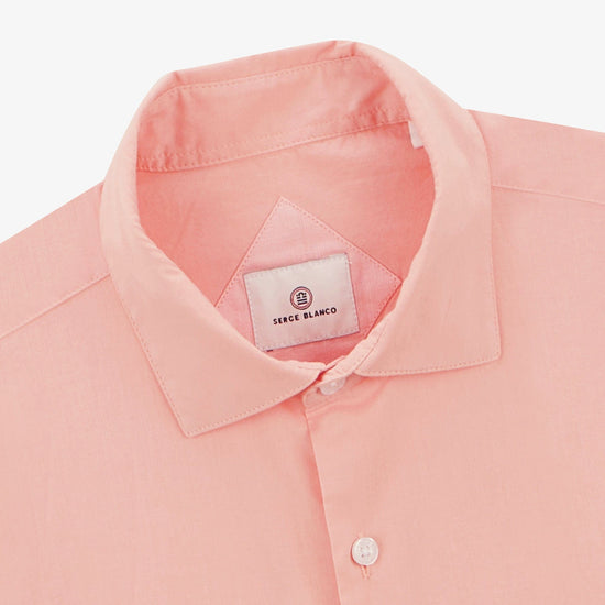 Serge Blanco Chemise Charles Mousseline De Coton Rose Skin