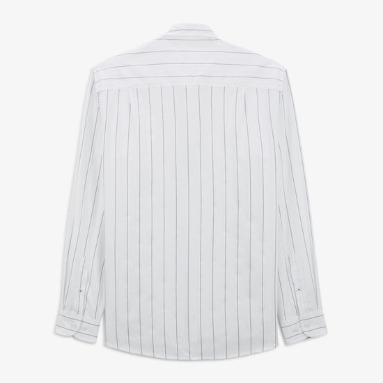 Serge Blanco Chemise Charles Oxford à Rayures Off-white
