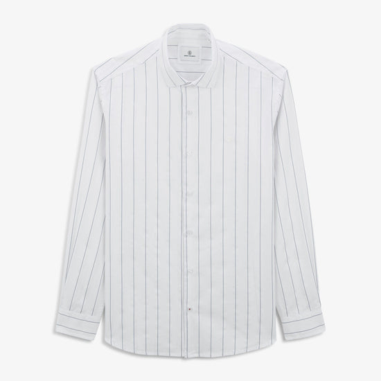 serge blanco Chemise Charles oxford à rayures off-white