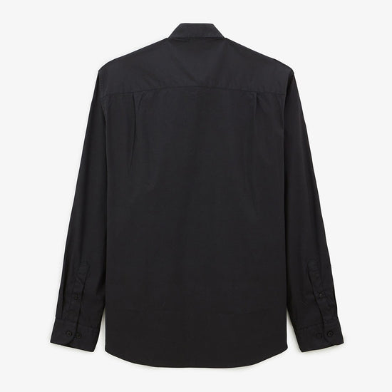 Serge Blanco Chemise Charles Popeline Confort Noire