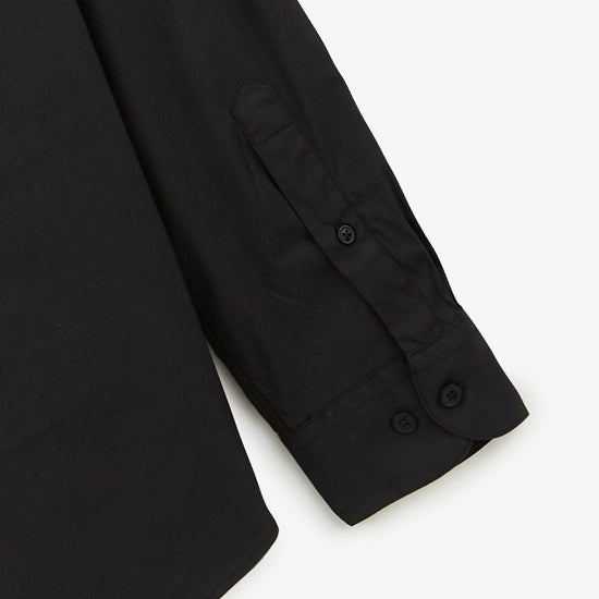 Serge Blanco Chemise Charles Popeline Confort Noire