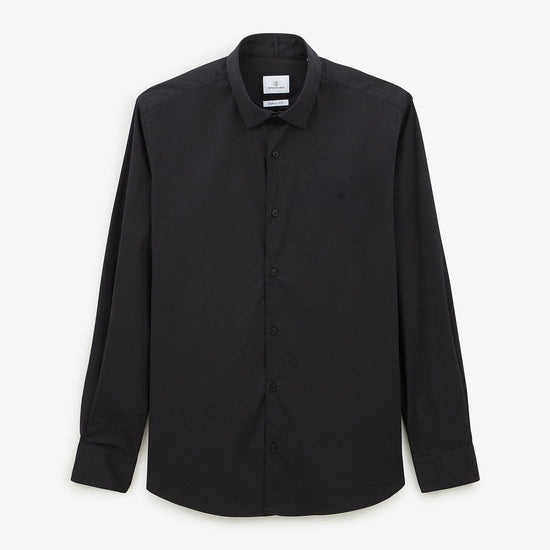 serge blanco Chemise Charles popeline confort noire
