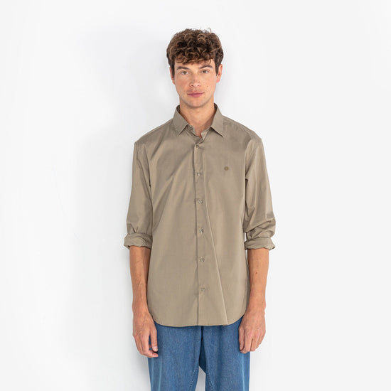 Serge Blanco Chemise Charles Popeline Confort Vert Teck